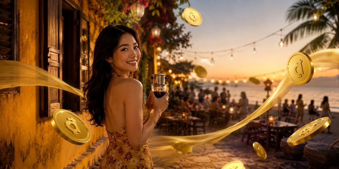 Người dùng Hội An xem lại thông tin tài khoản và giao dịch trên điện thoại