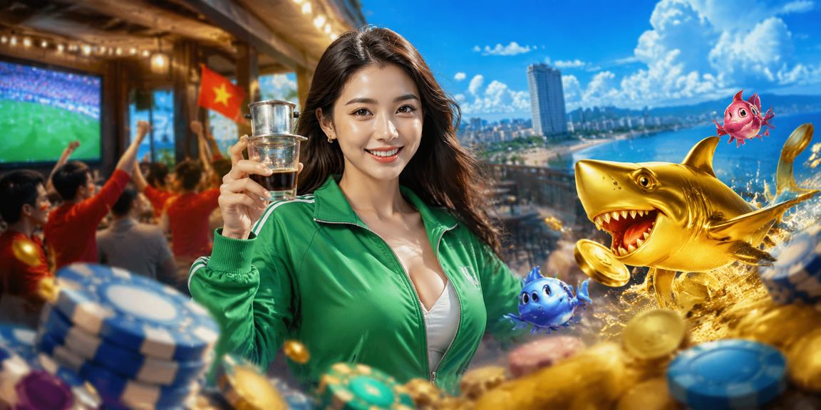 Người dùng Vũng Tàu thư giãn tại quán cà phê và chơi bắn cá trực tuyến trên điện thoại